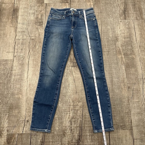 Paige Verdugo Jeans Skinny Mid Rise Cropped Stretch Denim Skinny Forever Size 24 - Picture 3 of 12